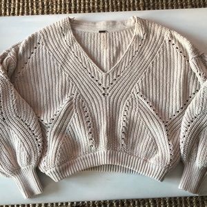 Free People chunky knit cable sweater